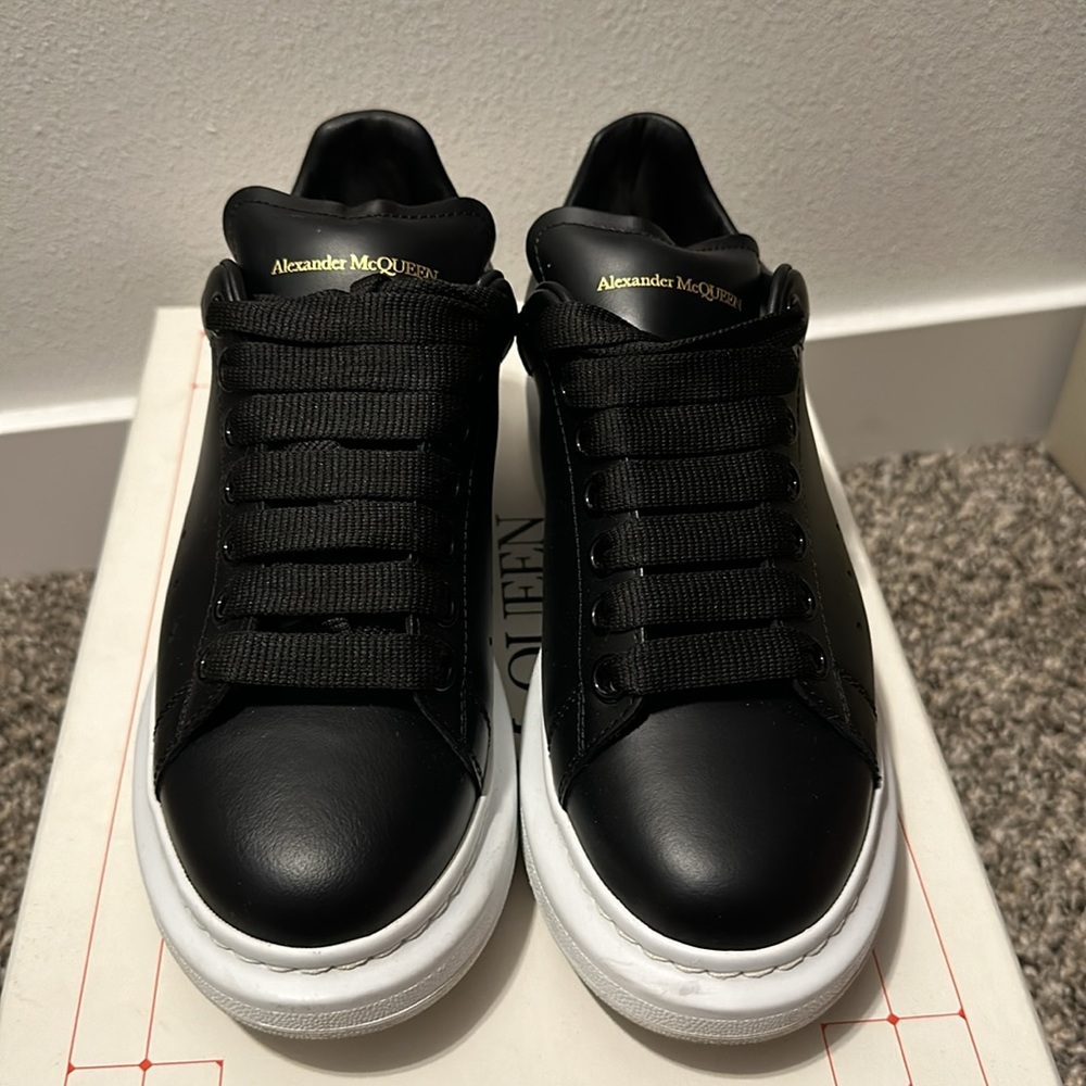 Alexander McQueen Black and White Athletic Shoes